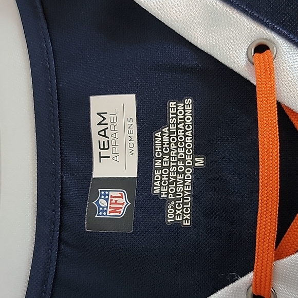 NFL Team Apparel Women's Blue White Orange Short Sleeve Top,  M - Picture 4 of 7